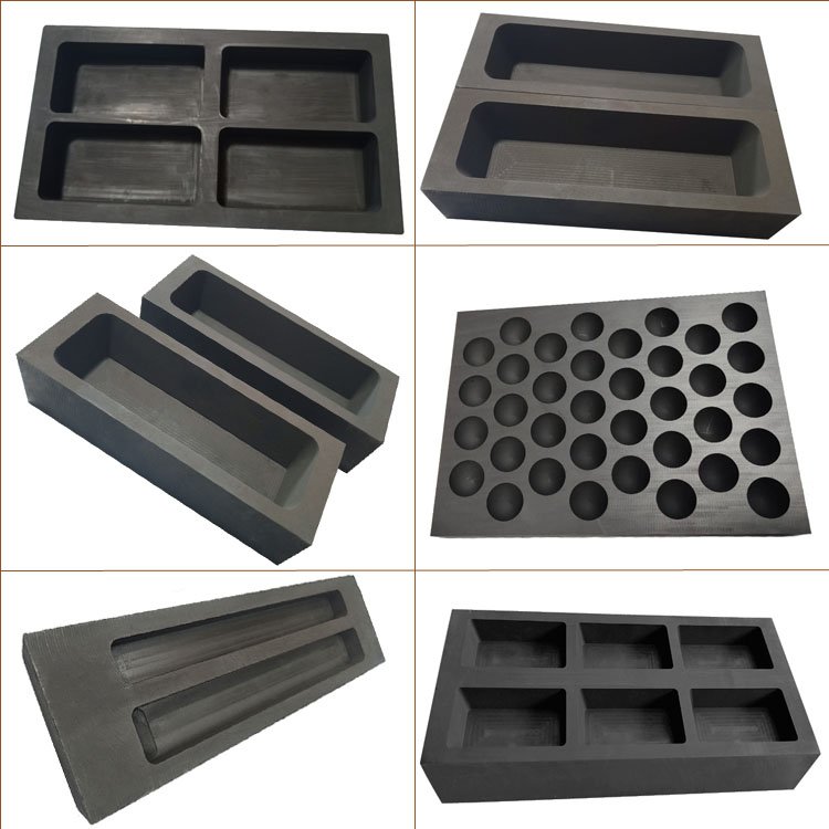 High pure long serving life foundry carbon graphite boat for induction heating