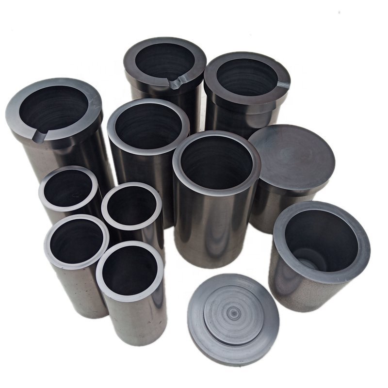 High purity low porosity carbon graphite single ring crucible pot